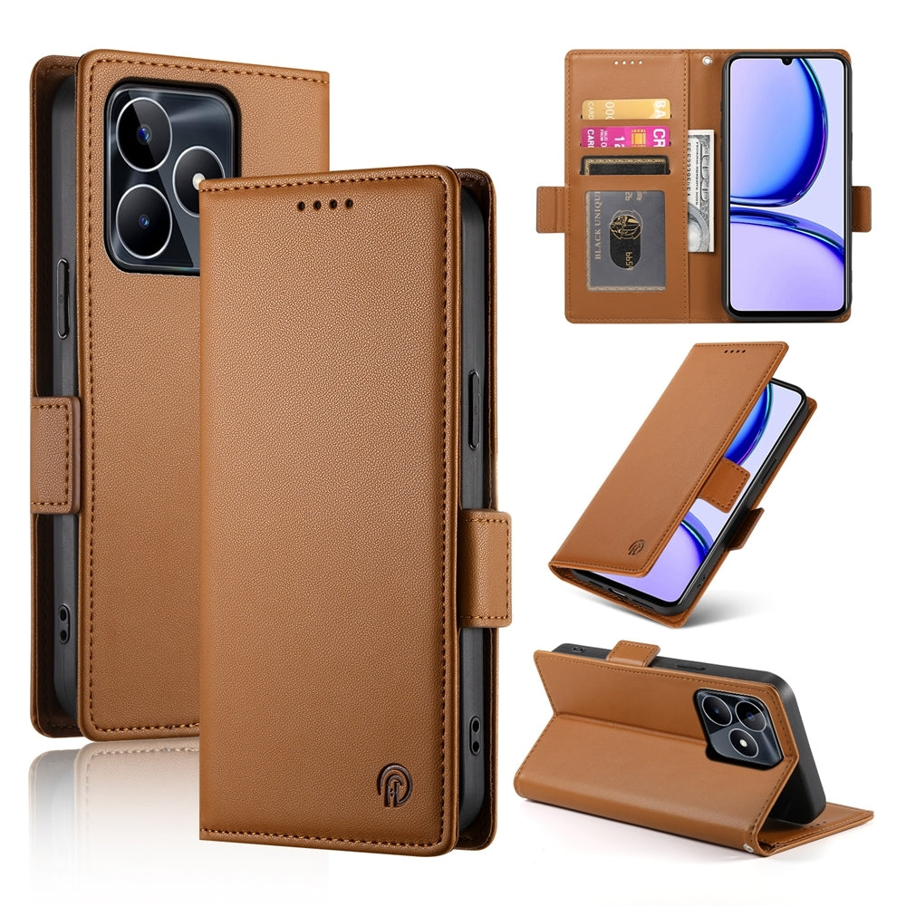 Realme C53 4G Magnetic Leather Wallet Case with Card Slots, Stand Function & Full Protection