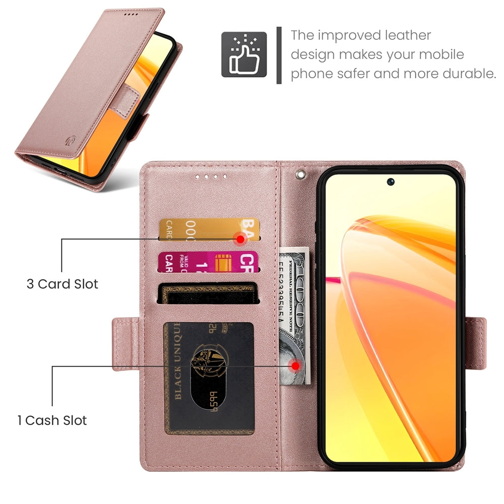 Realme C55 4G Magnetic Leather Wallet Case with Card Slots, Stand Function & Full Protection