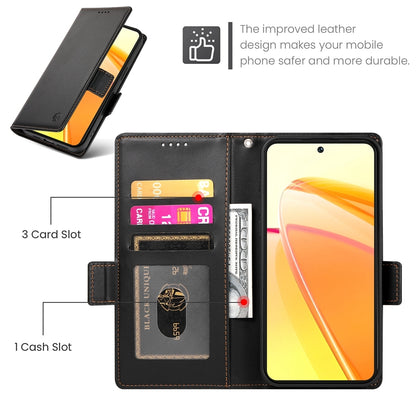 Realme Narzo N55 Magnetic Leather Wallet Case with Card Slots, Stand Function & Full Protection