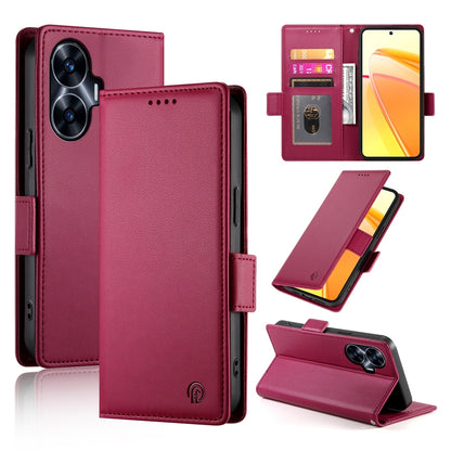 Realme C55 4G Magnetic Leather Wallet Case with Card Slots, Stand Function & Full Protection