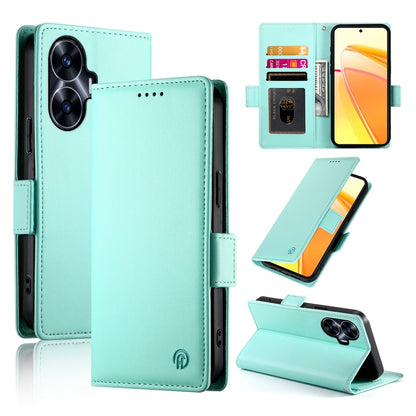 Realme Narzo N55 Magnetic Leather Wallet Case with Card Slots, Stand Function & Full Protection
