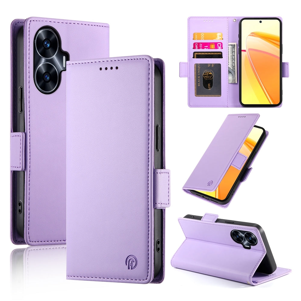 Realme C55 4G Magnetic Leather Wallet Case with Card Slots, Stand Function & Full Protection
