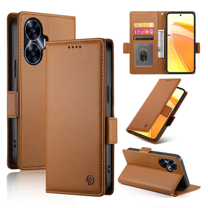 Realme C55 4G Magnetic Leather Wallet Case with Card Slots, Stand Function & Full Protection