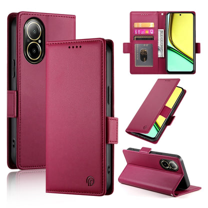 Realme C67 4G Global Magnetic Leather Wallet Case with Card Slots, Stand Function & Full Protection