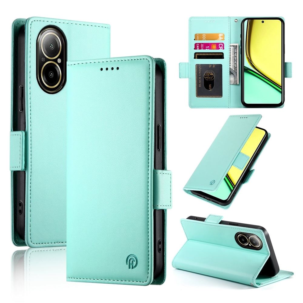 Realme C67 4G Global Magnetic Leather Wallet Case with Card Slots, Stand Function & Full Protection