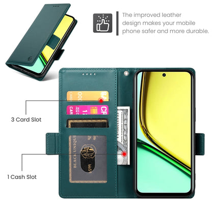 Realme C67 4G Global Magnetic Leather Wallet Case with Card Slots, Stand Function & Full Protection