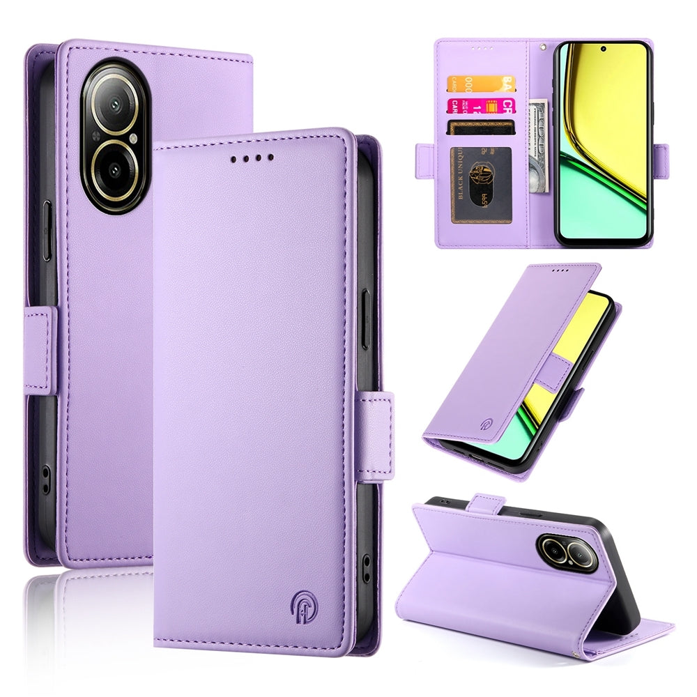 Realme C67 4G Global Magnetic Leather Wallet Case with Card Slots, Stand Function & Full Protection