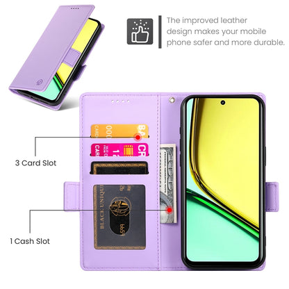 Realme C67 4G Global Magnetic Leather Wallet Case with Card Slots, Stand Function & Full Protection