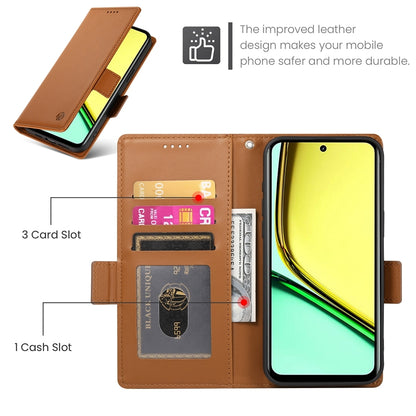 Realme C67 4G Global Magnetic Leather Wallet Case with Card Slots, Stand Function & Full Protection