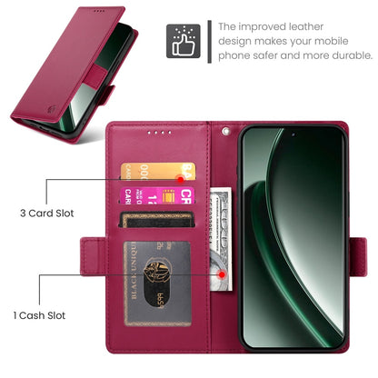 Realme GT 6 Global Magnetic Leather Wallet Case with Card Slots, Stand Function & Full Protection
