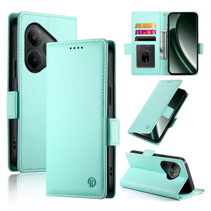 Realme GT 6 Global Magnetic Leather Wallet Case with Card Slots, Stand Function & Full Protection