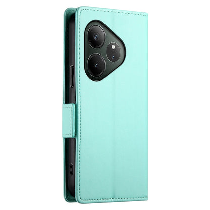 Realme GT 6 Global Magnetic Leather Wallet Case with Card Slots, Stand Function & Full Protection