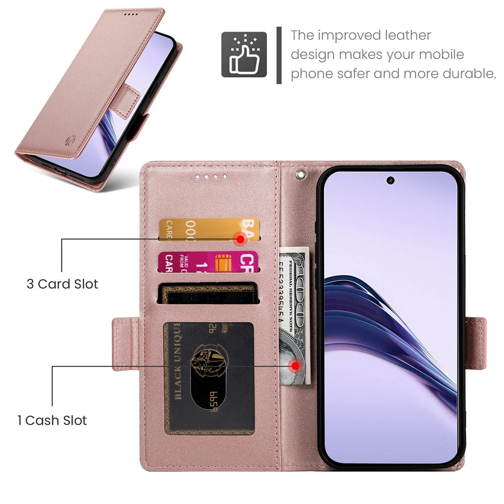 Realme 13 Pro Magnetic Leather Wallet Case with Card Slots, Stand Function & Full Protection