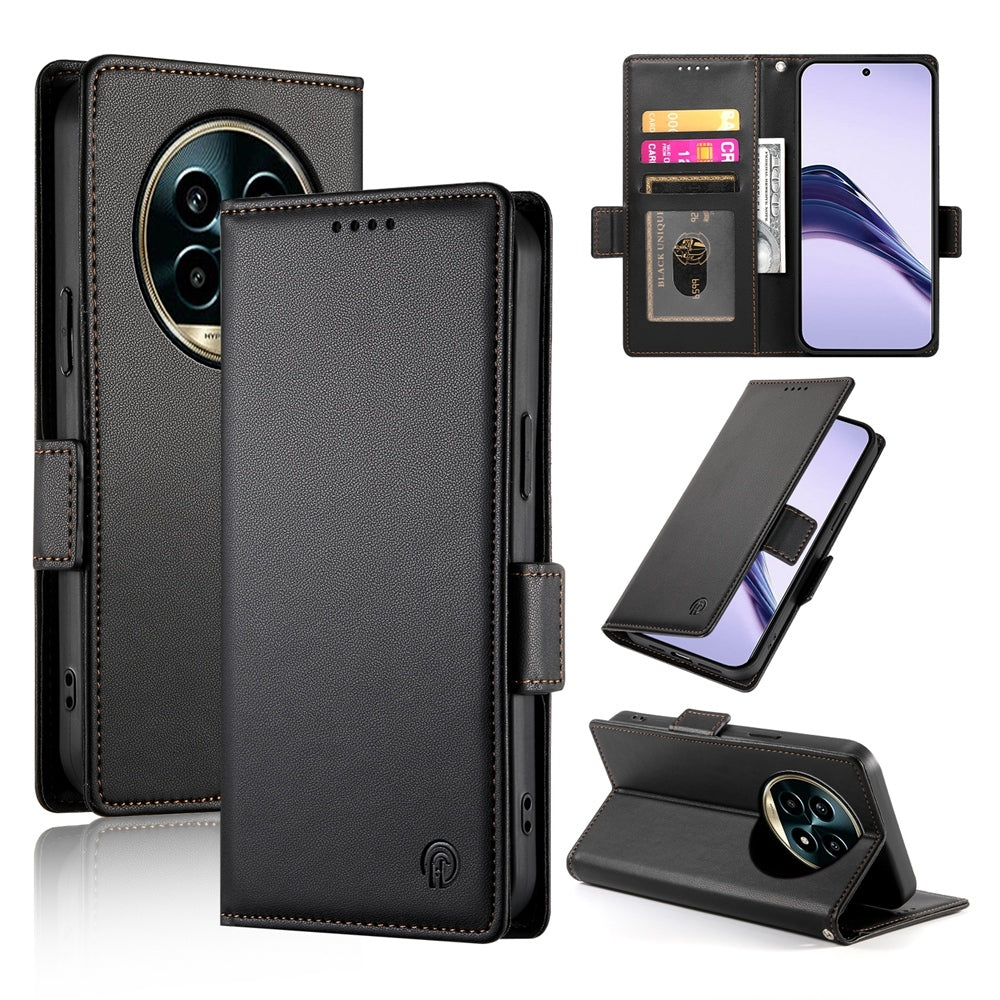 Realme 13 Pro+ Magnetic Leather Wallet Case with Card Slots, Stand Function & Full Protection