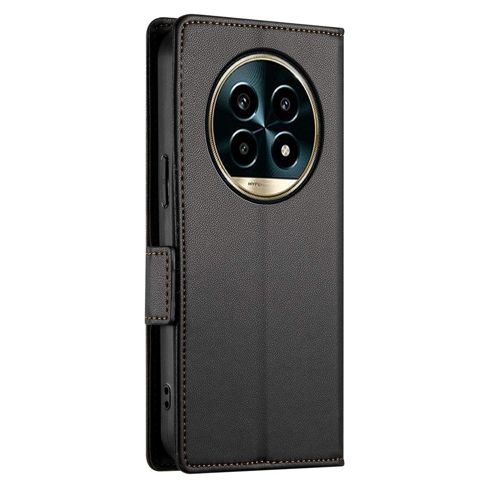Realme 13 Pro+ Magnetic Leather Wallet Case with Card Slots, Stand Function & Full Protection