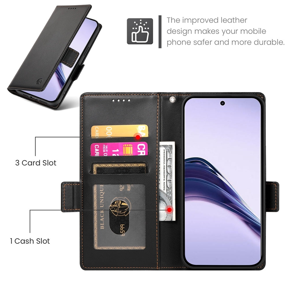 Realme 13 Pro Magnetic Leather Wallet Case with Card Slots, Stand Function & Full Protection
