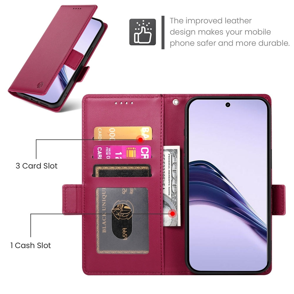 Realme 13 Pro+ Magnetic Leather Wallet Case with Card Slots, Stand Function & Full Protection
