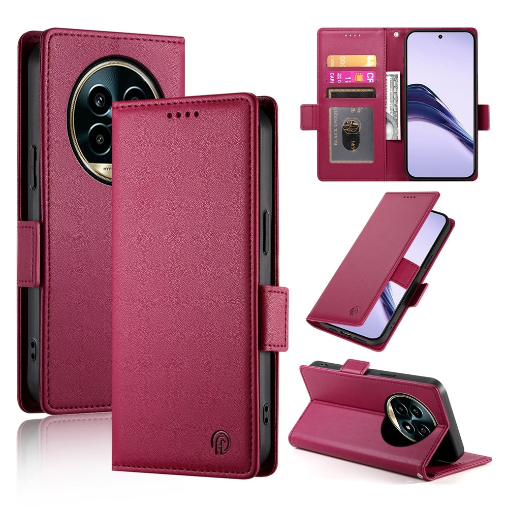 Realme 13 Pro+ Magnetic Leather Wallet Case with Card Slots, Stand Function & Full Protection