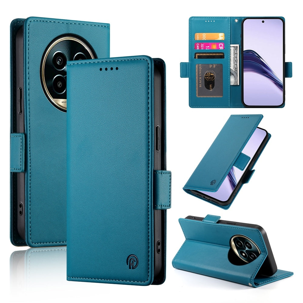 Realme 13 Pro+ Magnetic Leather Wallet Case with Card Slots, Stand Function & Full Protection