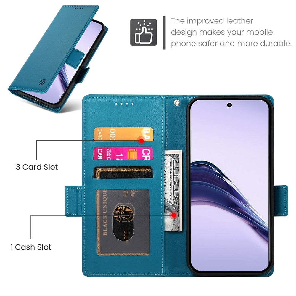 Realme 13 Pro Magnetic Leather Wallet Case with Card Slots, Stand Function & Full Protection