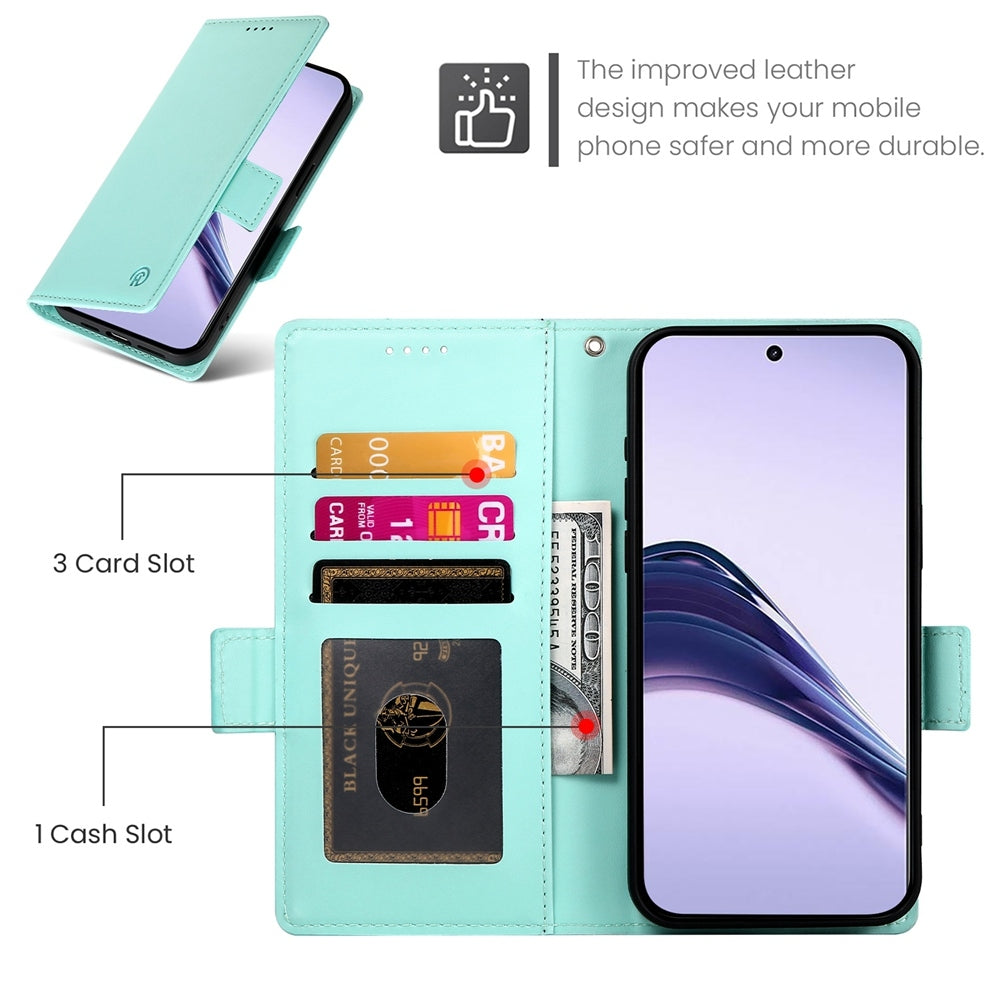Realme 13 Pro Magnetic Leather Wallet Case with Card Slots, Stand Function & Full Protection