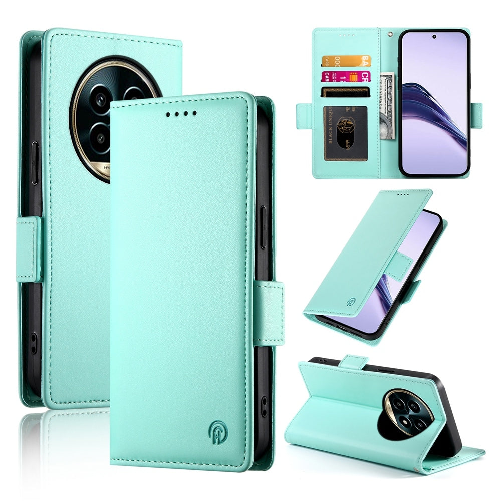 Realme 13 Pro+ Magnetic Leather Wallet Case with Card Slots, Stand Function & Full Protection