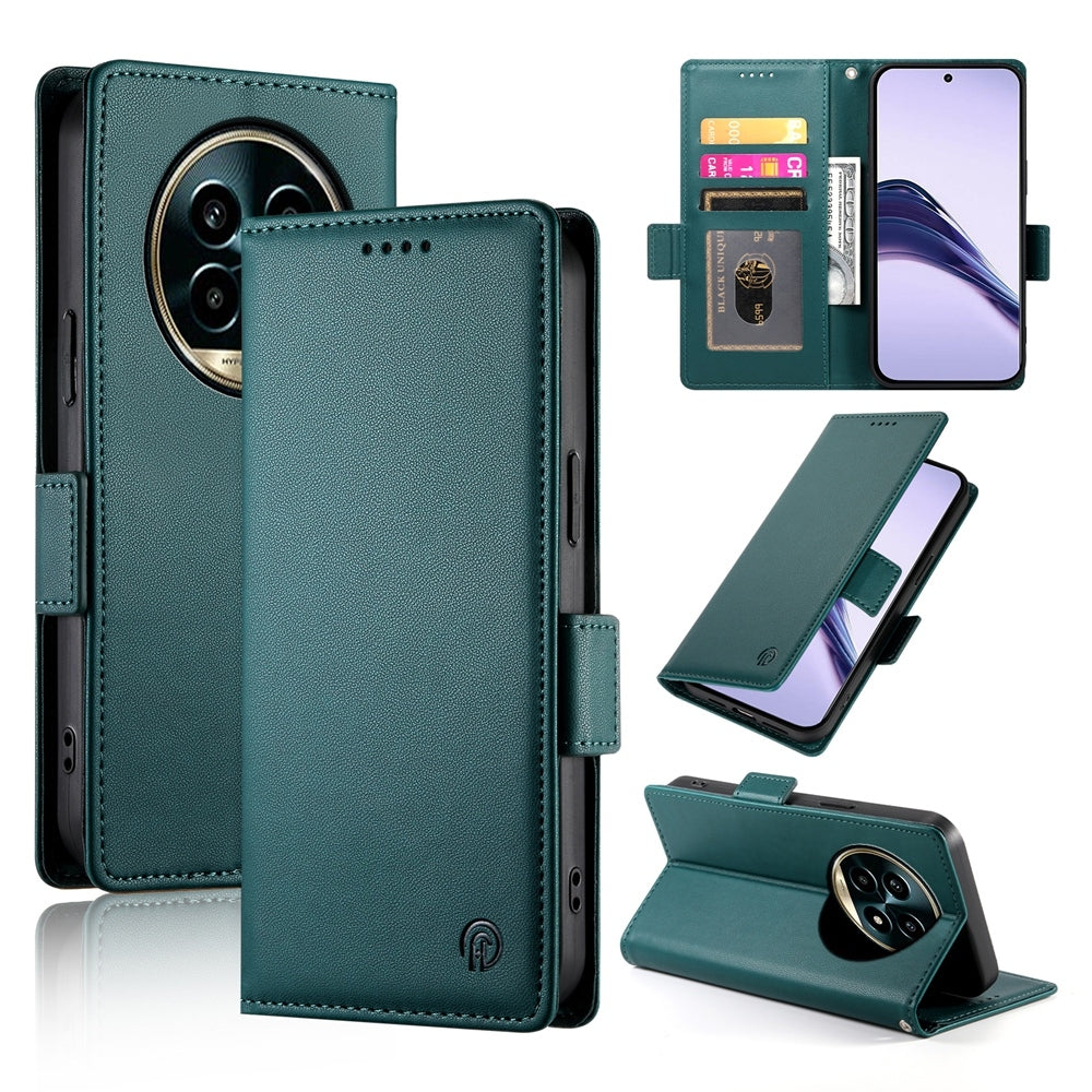 Realme 13 Pro Magnetic Leather Wallet Case with Card Slots, Stand Function & Full Protection