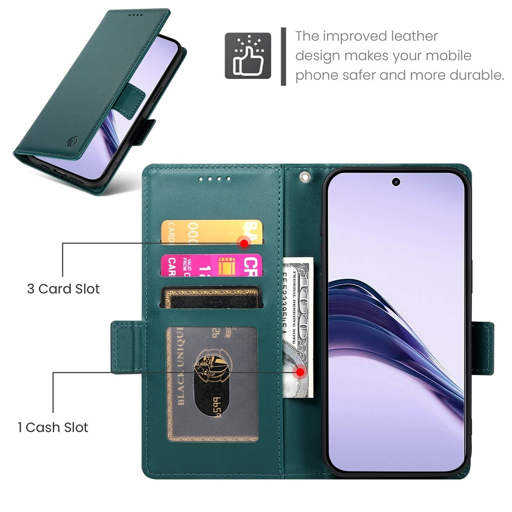 Realme 13 Pro+ Magnetic Leather Wallet Case with Card Slots, Stand Function & Full Protection