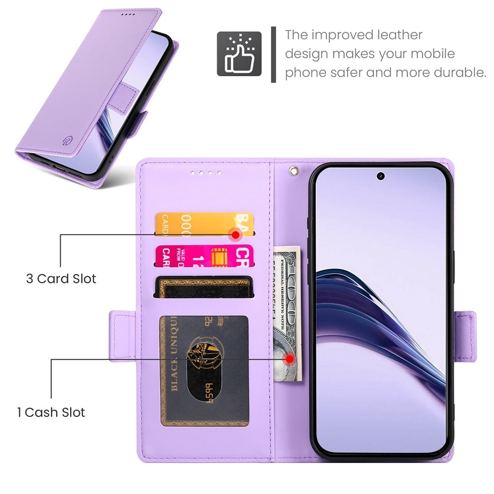 Realme 13 Pro Magnetic Leather Wallet Case with Card Slots, Stand Function & Full Protection