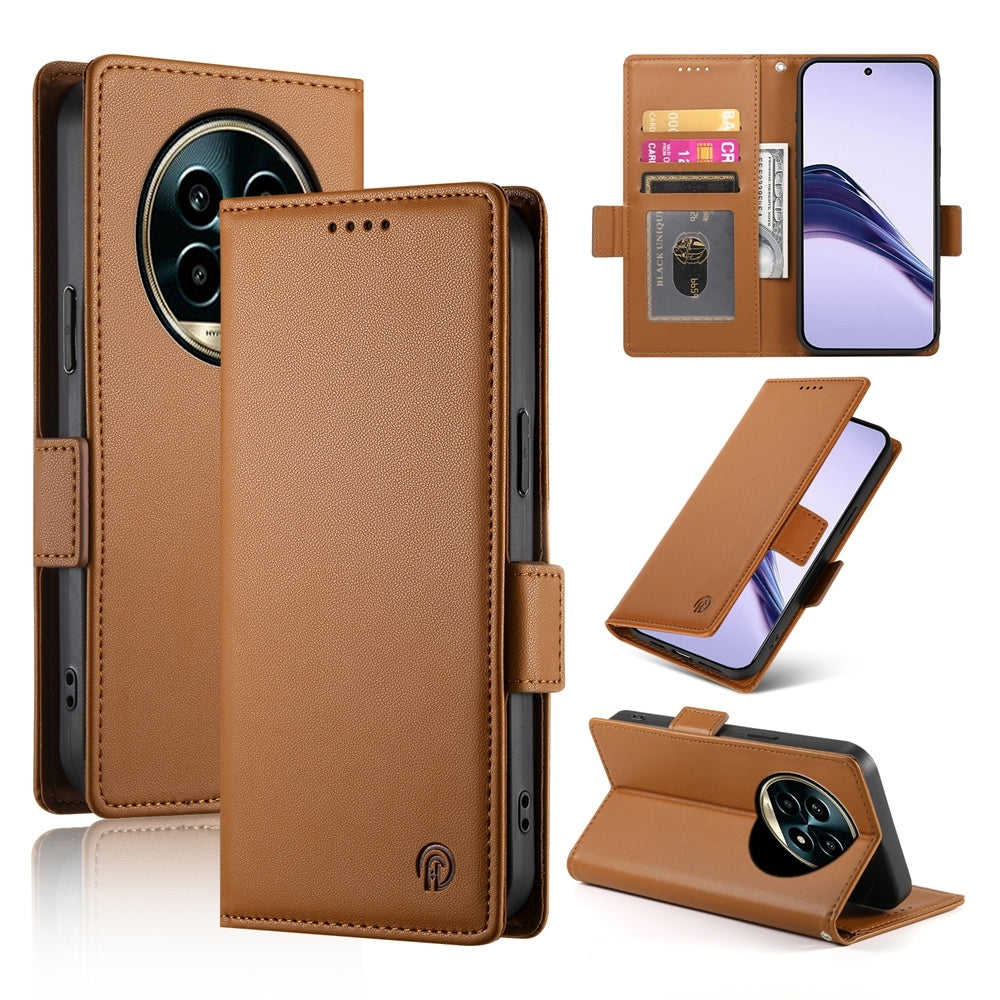 Realme 13 Pro Magnetic Leather Wallet Case with Card Slots, Stand Function & Full Protection