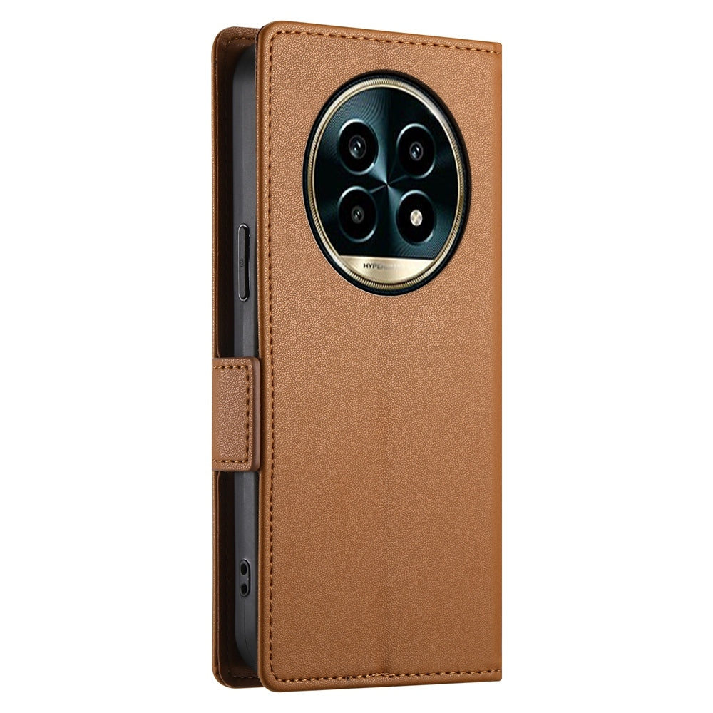 Realme 13 Pro Magnetic Leather Wallet Case with Card Slots, Stand Function & Full Protection