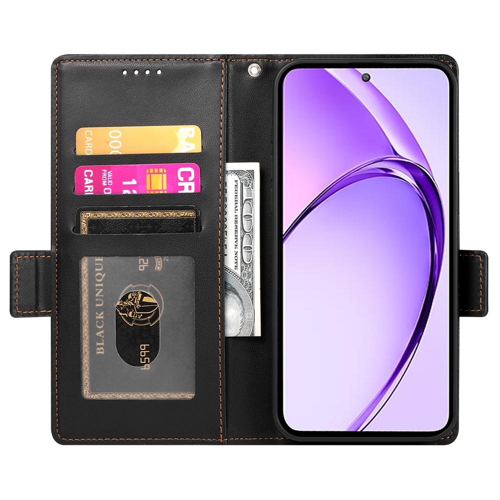 Realme 13+ Magnetic Leather Wallet Case with Card Slots, Stand Function & Full Protection