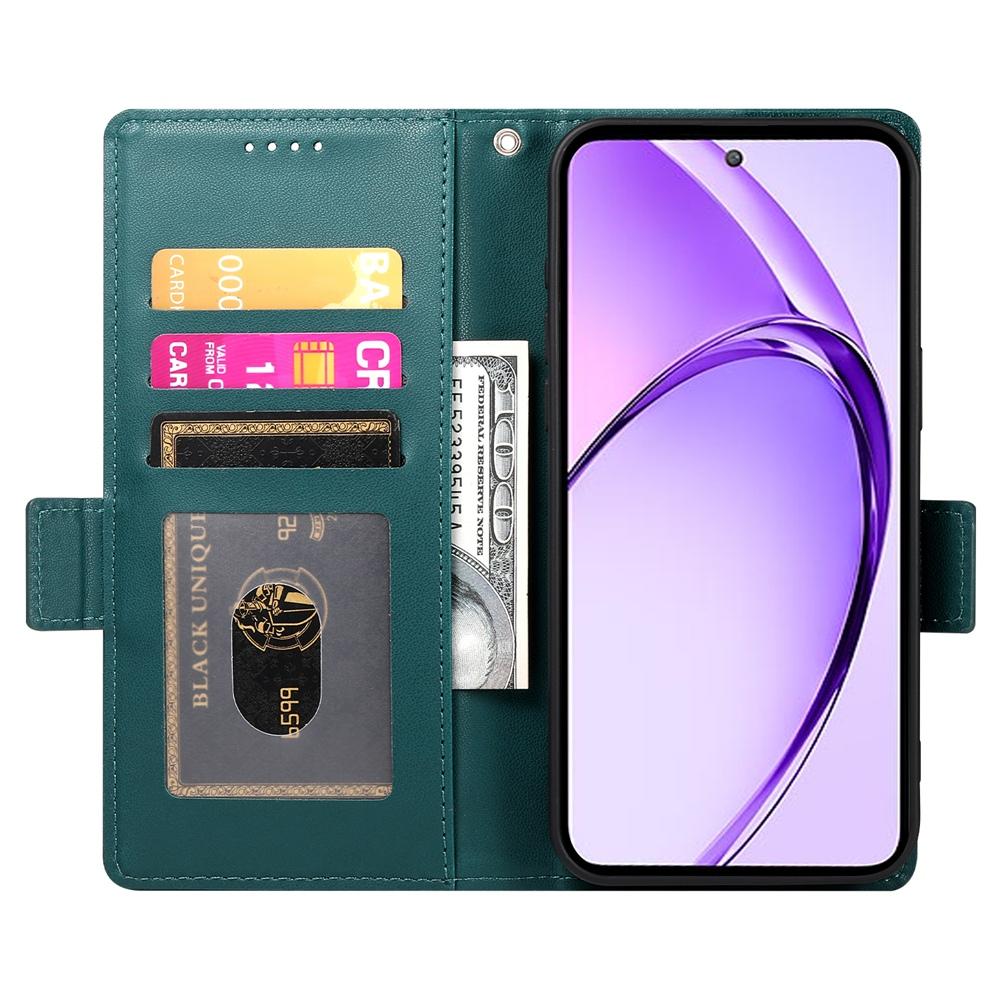 Realme 13+ Magnetic Leather Wallet Case with Card Slots, Stand Function & Full Protection
