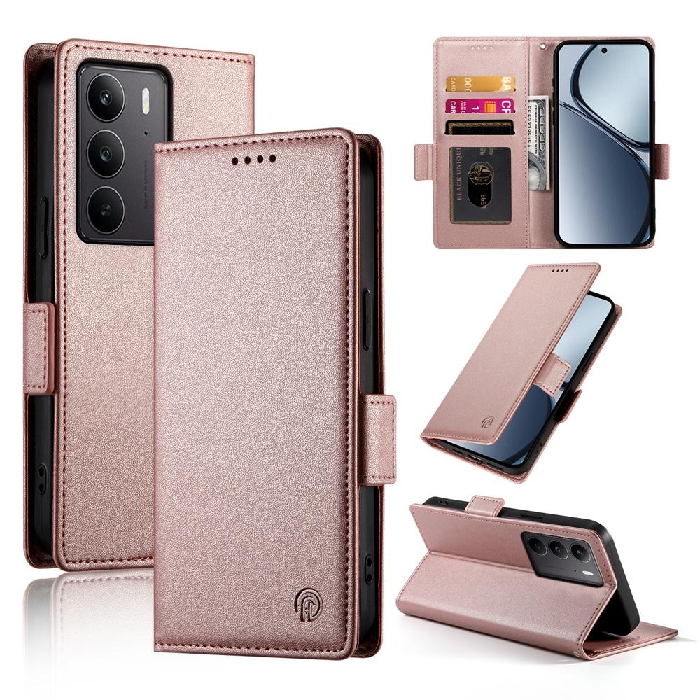 Realme C75 Magnetic Leather Wallet Case with Card Slots, Stand Function & Full Protection