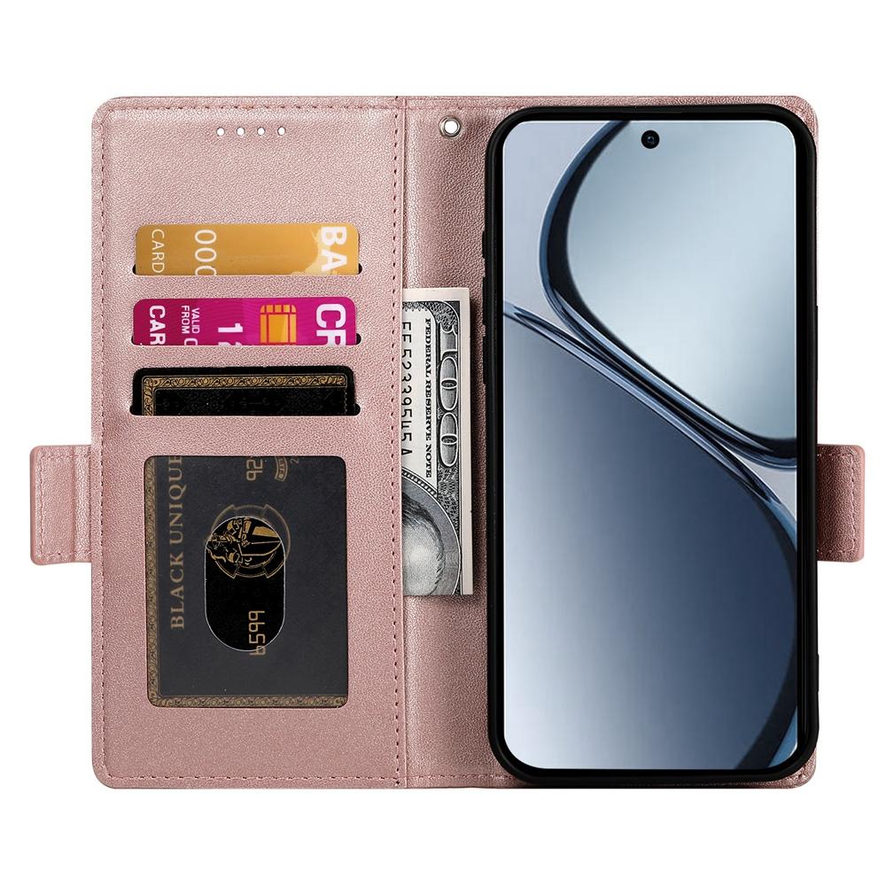 Realme 14x Magnetic Leather Wallet Case with Card Slots, Stand Function & Full Protection