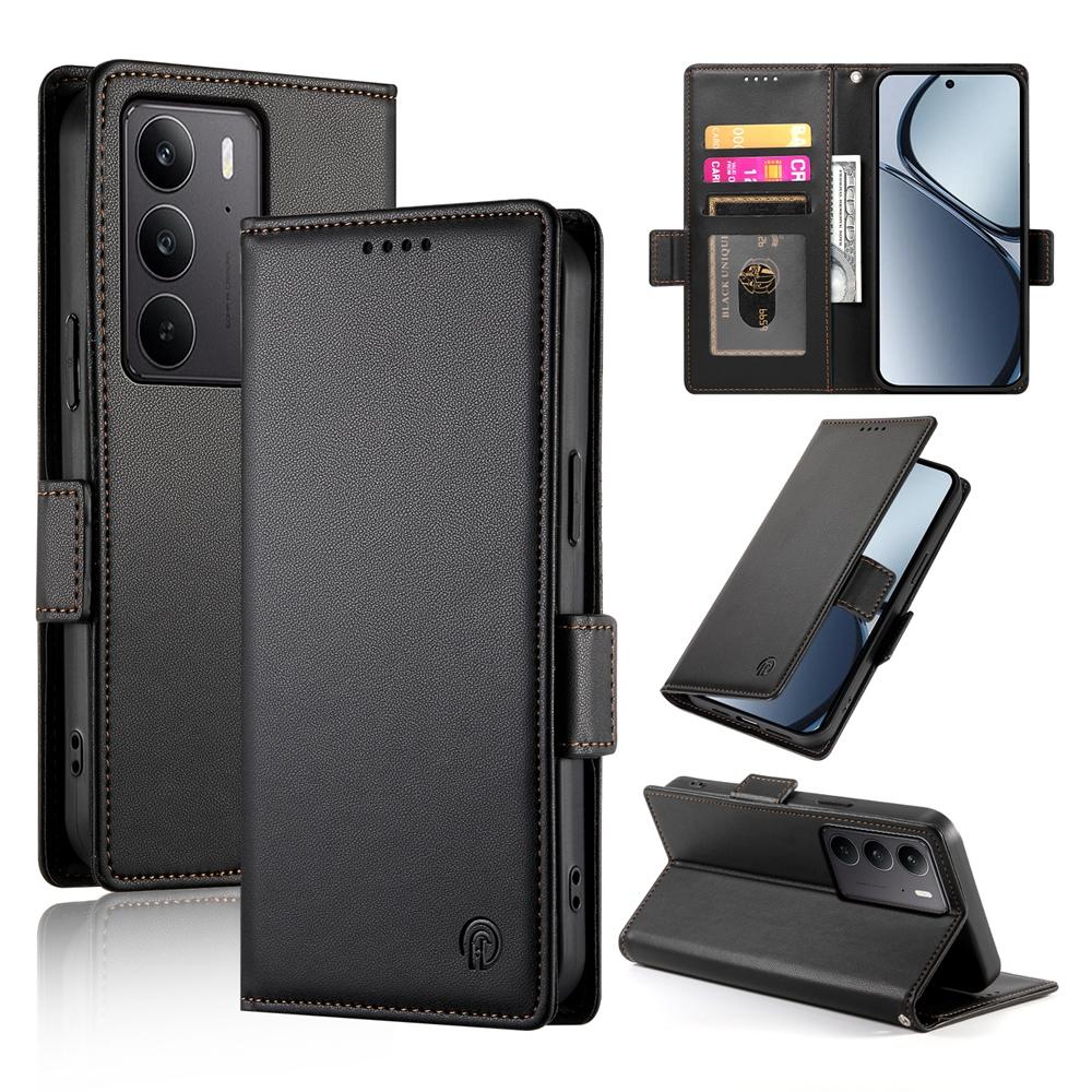Realme C75 Magnetic Leather Wallet Case with Card Slots, Stand Function & Full Protection