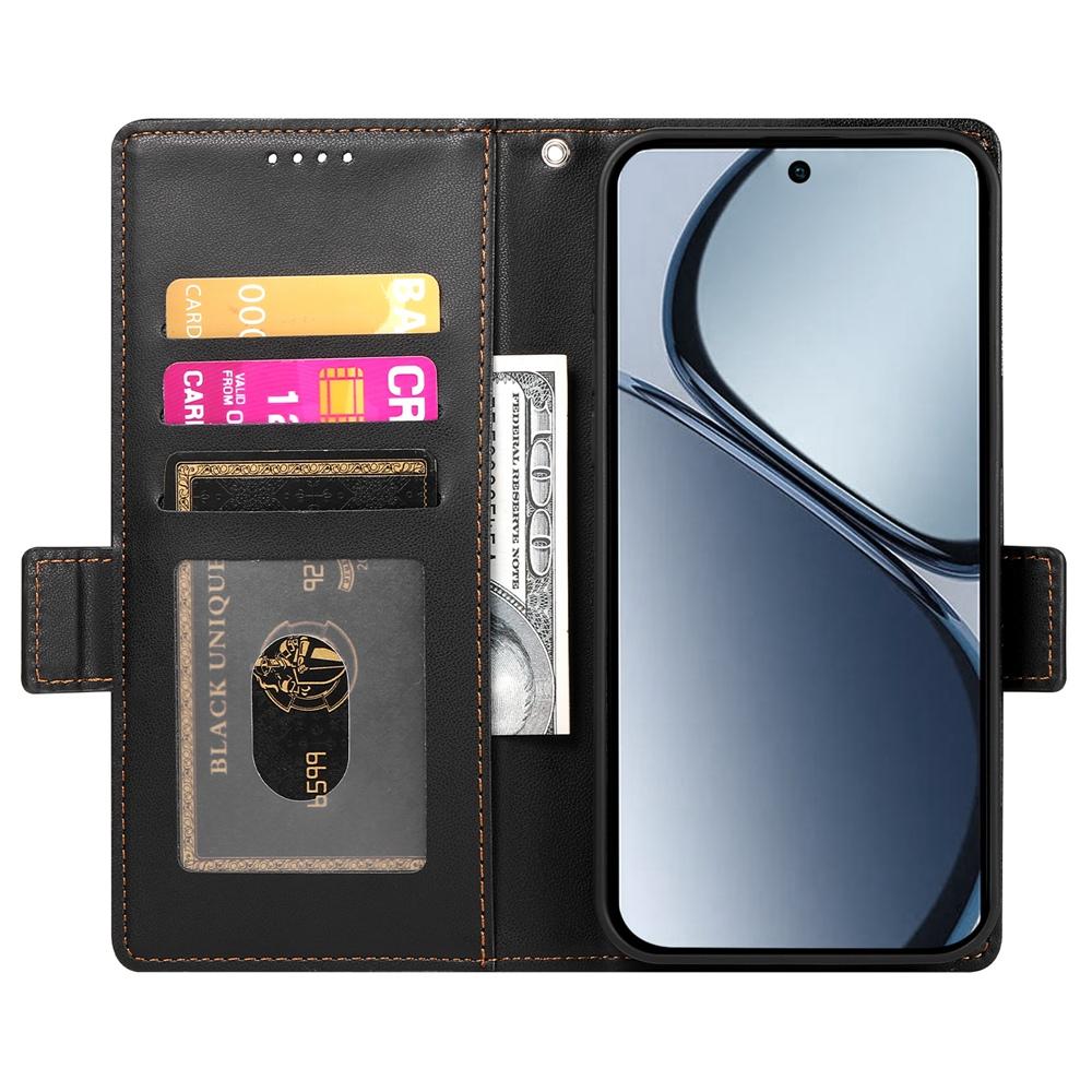 Realme C75 Magnetic Leather Wallet Case with Card Slots, Stand Function & Full Protection