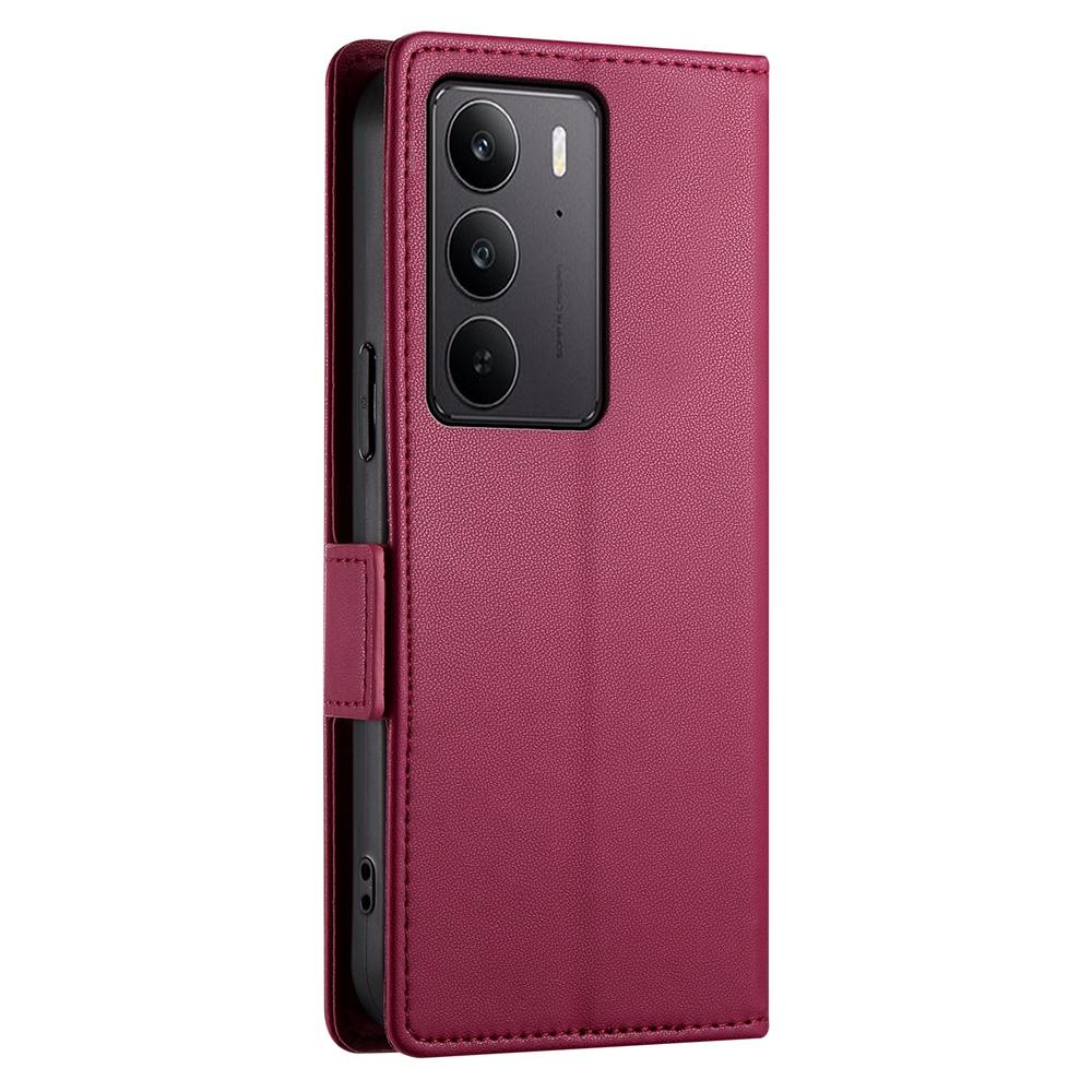 Realme C75 Magnetic Leather Wallet Case with Card Slots, Stand Function & Full Protection