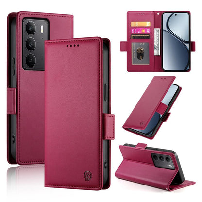 Realme 14x Magnetic Leather Wallet Case with Card Slots, Stand Function & Full Protection