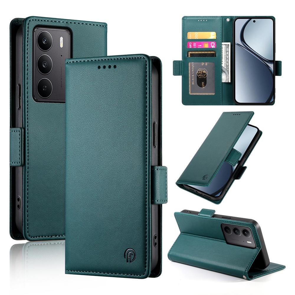 Realme C75 Magnetic Leather Wallet Case with Card Slots, Stand Function & Full Protection