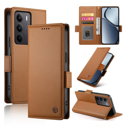 Realme C75 Magnetic Leather Wallet Case with Card Slots, Stand Function & Full Protection