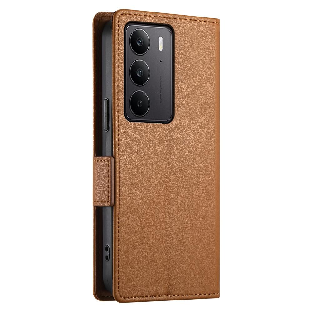 Realme 14x Magnetic Leather Wallet Case with Card Slots, Stand Function & Full Protection