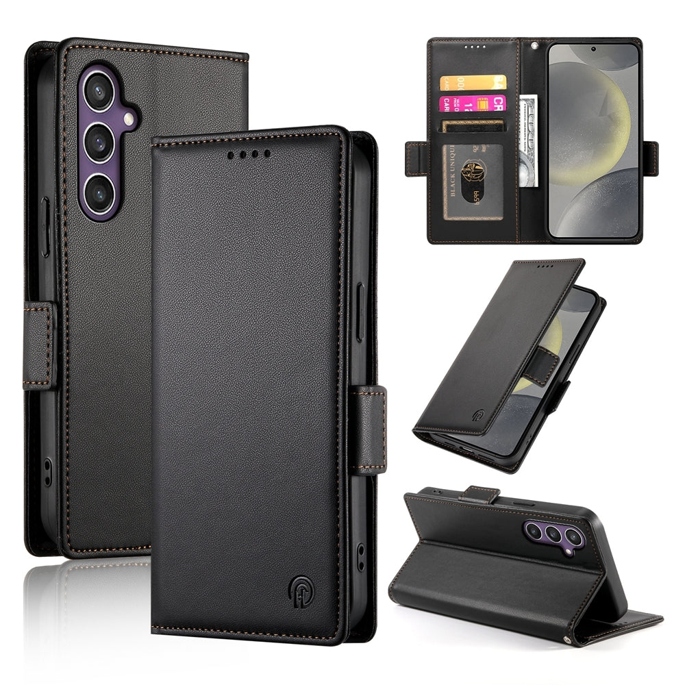Samsung Galaxy S24 5G Magnetic Leather Wallet Case with Card Slots, Stand Function & Full Protection