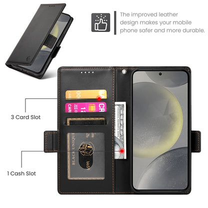 Samsung Galaxy S24 5G Magnetic Leather Wallet Case with Card Slots, Stand Function & Full Protection