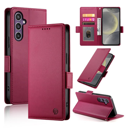 Samsung Galaxy S24 5G Magnetic Leather Wallet Case with Card Slots, Stand Function & Full Protection