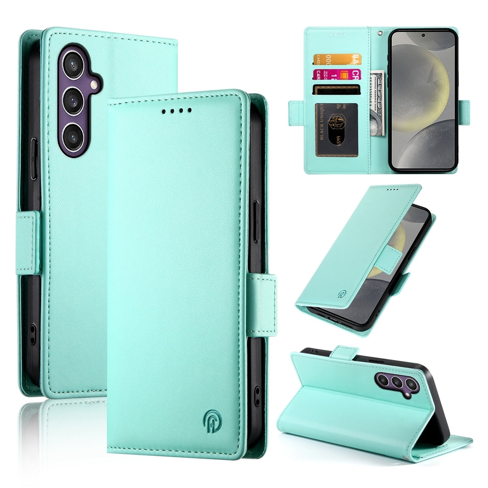 Samsung Galaxy S24 5G Magnetic Leather Wallet Case with Card Slots, Stand Function & Full Protection