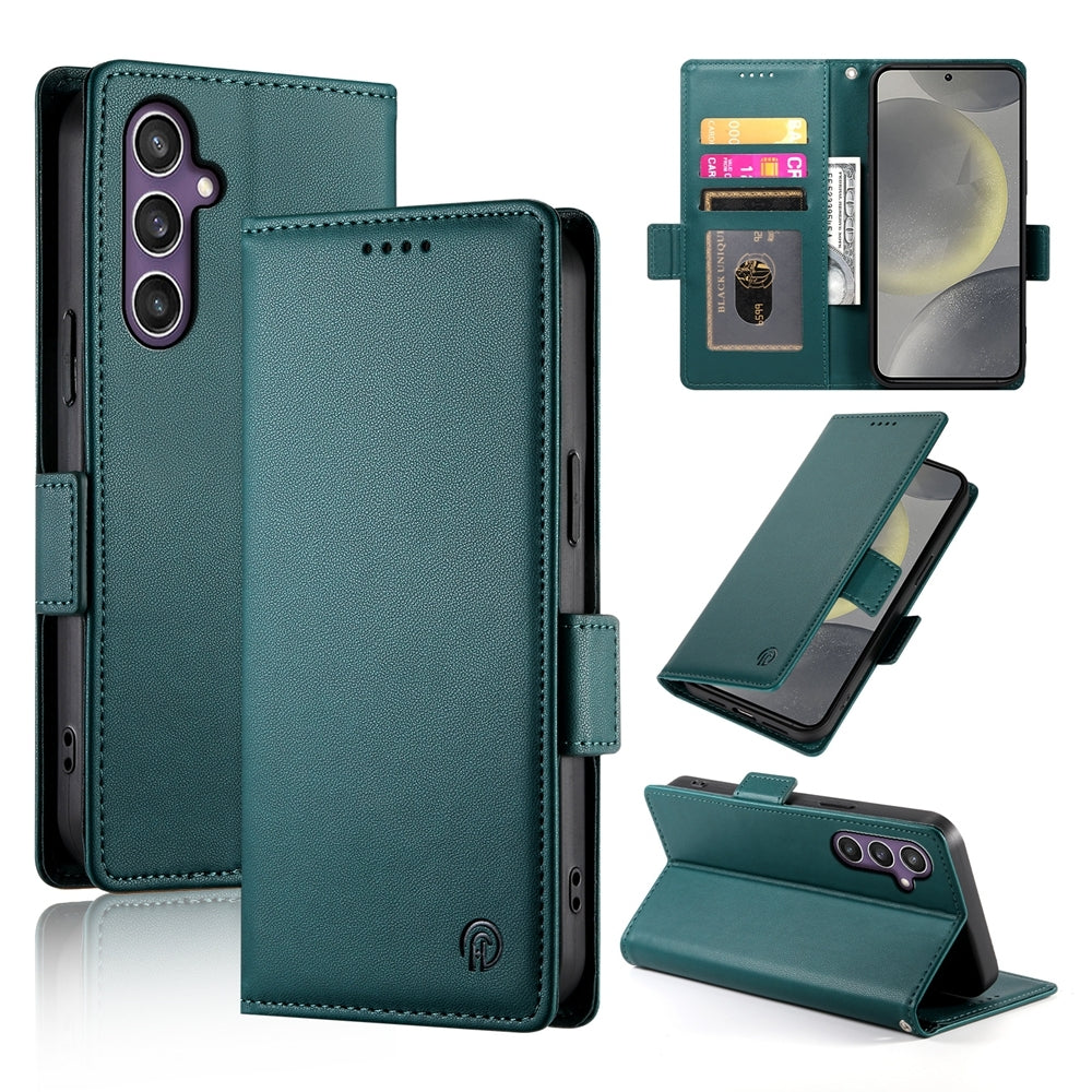 Samsung Galaxy S24 5G Magnetic Leather Wallet Case with Card Slots, Stand Function & Full Protection