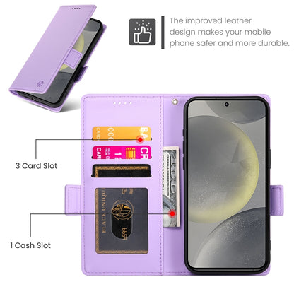 Samsung Galaxy S24 5G Magnetic Leather Wallet Case with Card Slots, Stand Function & Full Protection