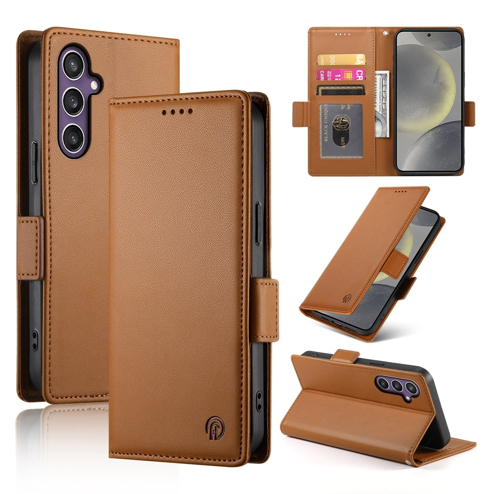 Samsung Galaxy S24 5G Magnetic Leather Wallet Case with Card Slots, Stand Function & Full Protection