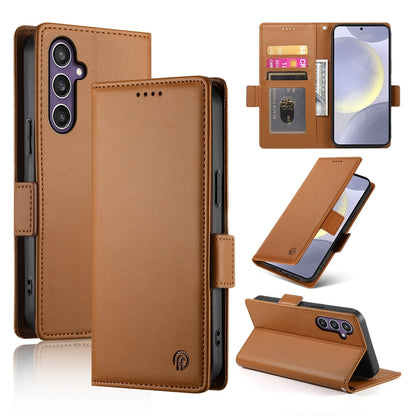 Samsung Galaxy S24+ 5G Magnetic Leather Wallet Case with Card Slots, Stand Function & Full Protection